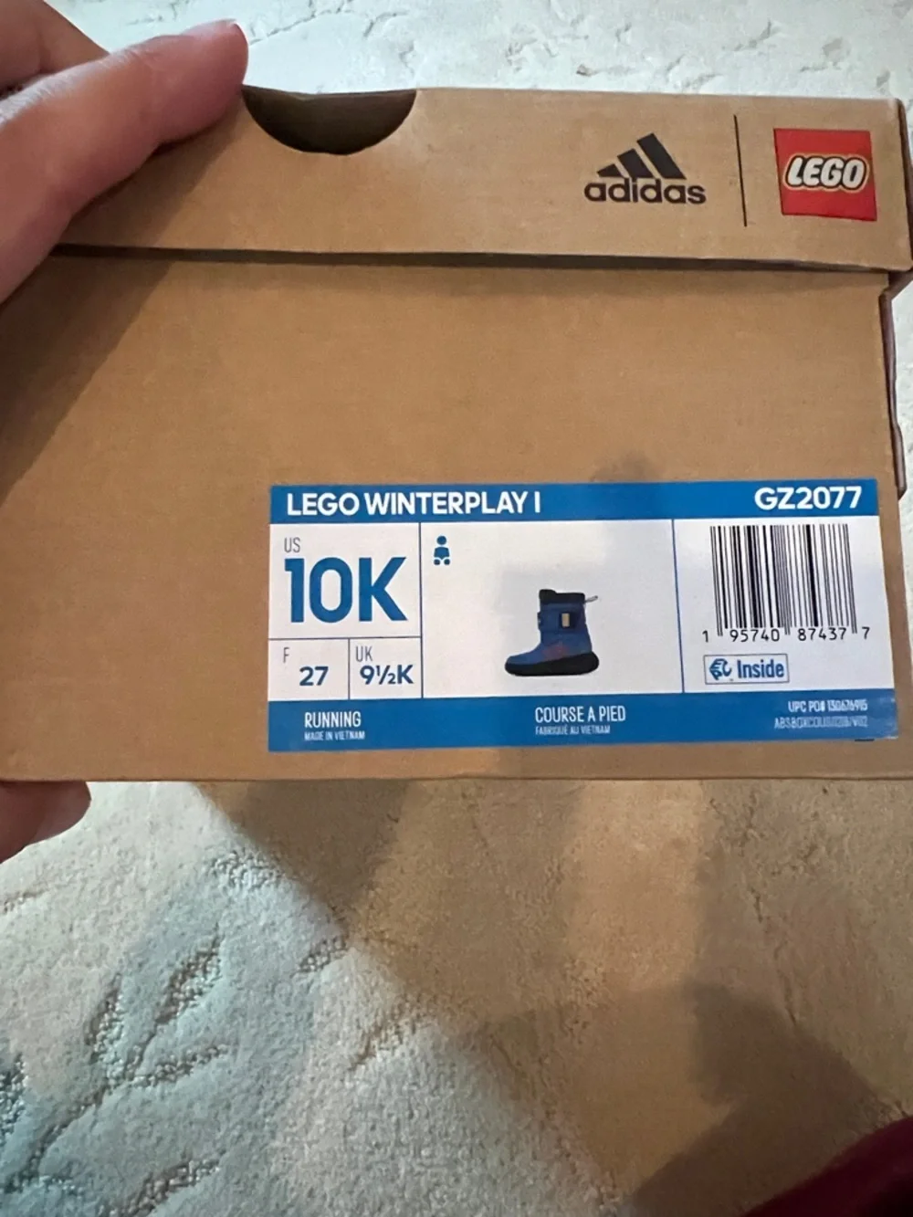 Adidas x LEGO Winterplay I boots US 10